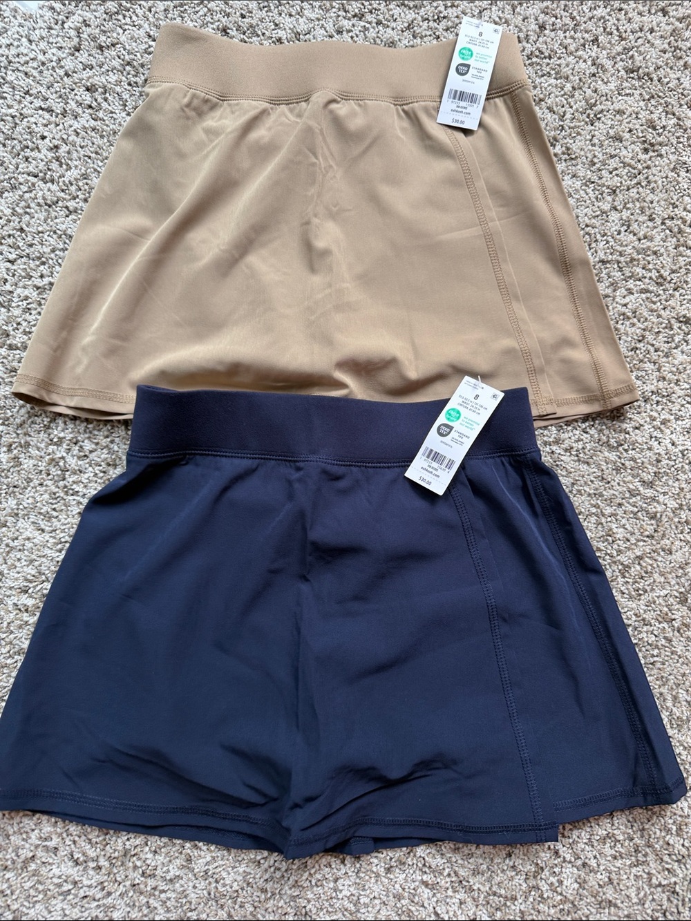 2 - NWT OshKosh B'gosh Active Skort Duo in Navy and Tan size 8